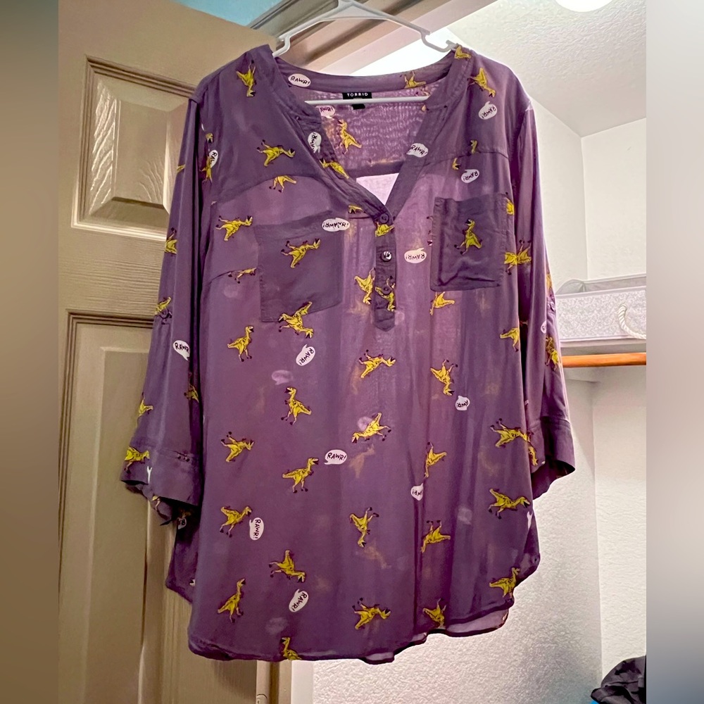 Torrid. Size 2. Dino Harper shirt